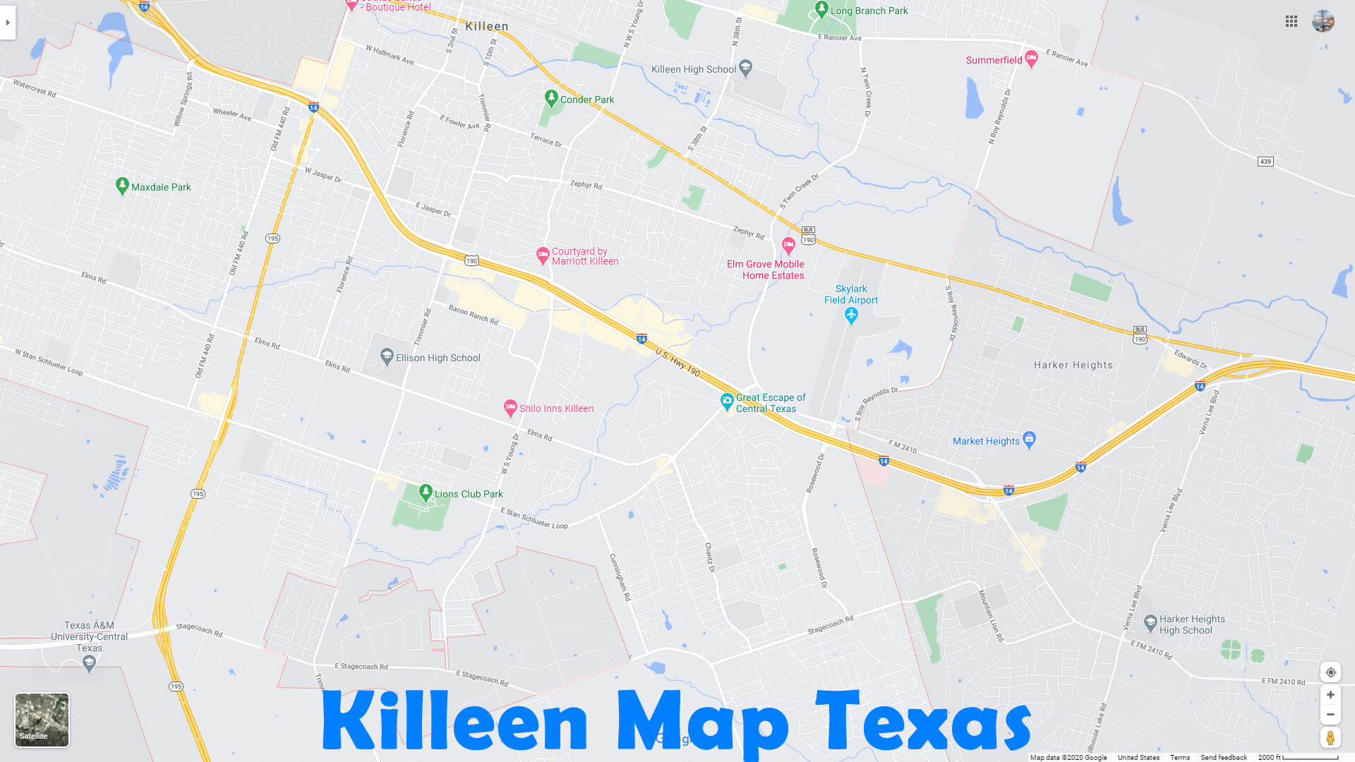 Killeen Map Texas